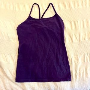 Purple Lululemon power Y tank top